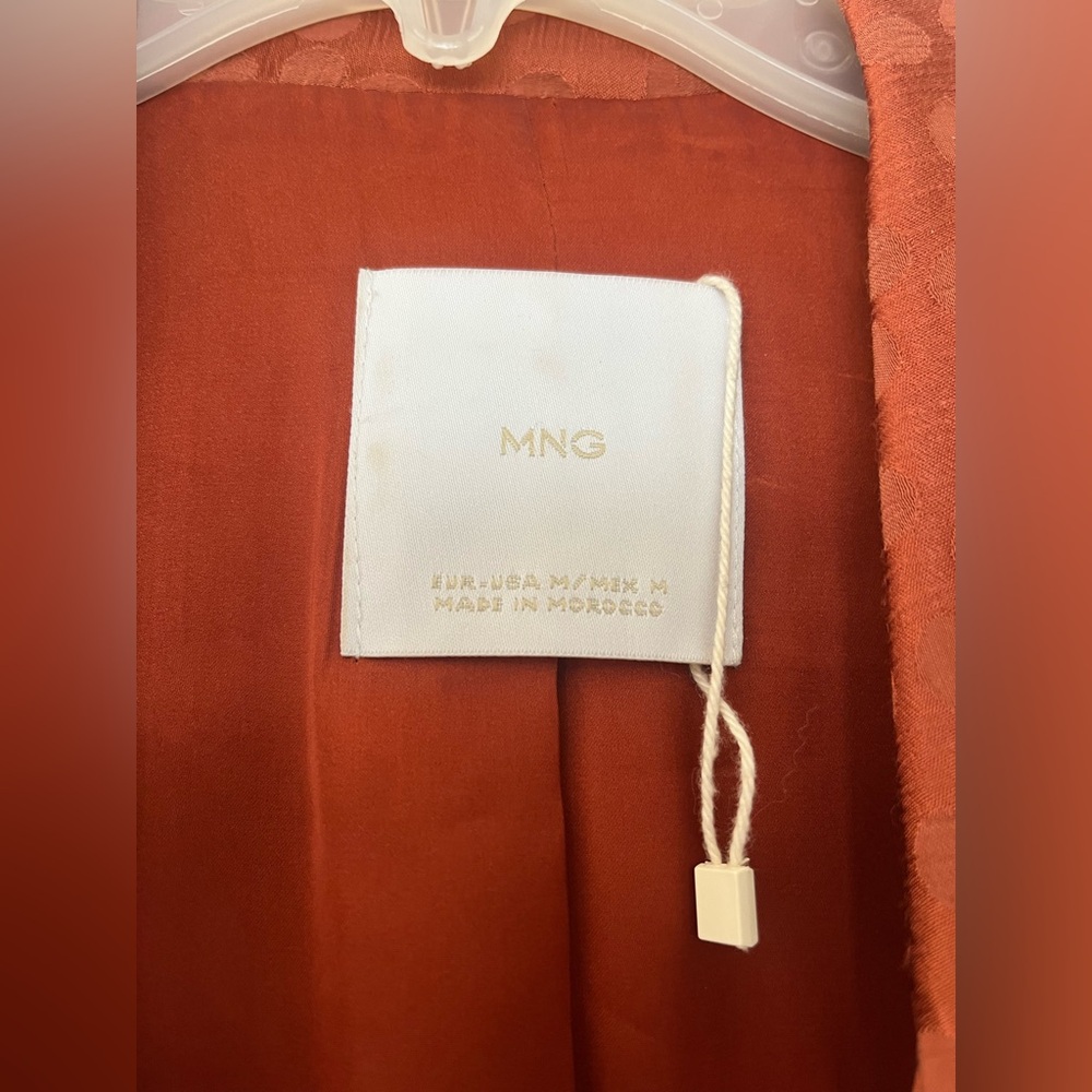 Mango Satin Printed Blazer M - Picture 6 of 7